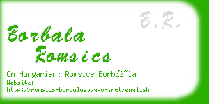 borbala romsics business card